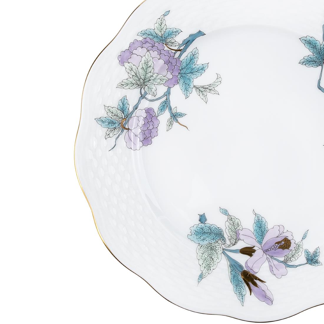 HEREND Pasta Tabağı 19cm Victoria Lila Turkuaz