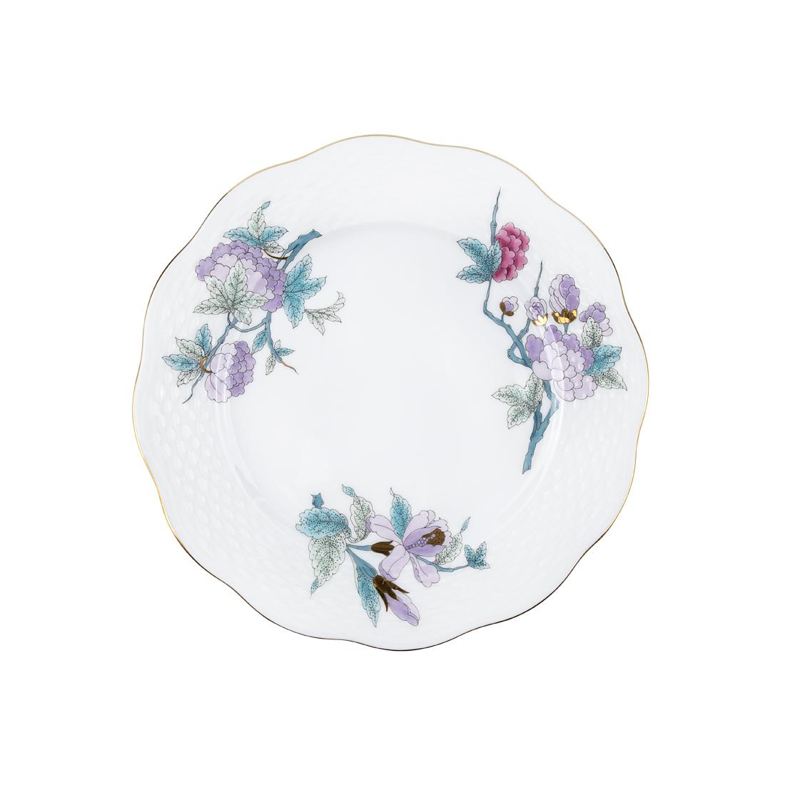 HEREND Pasta Tabağı 19cm Victoria Lila Turkuaz