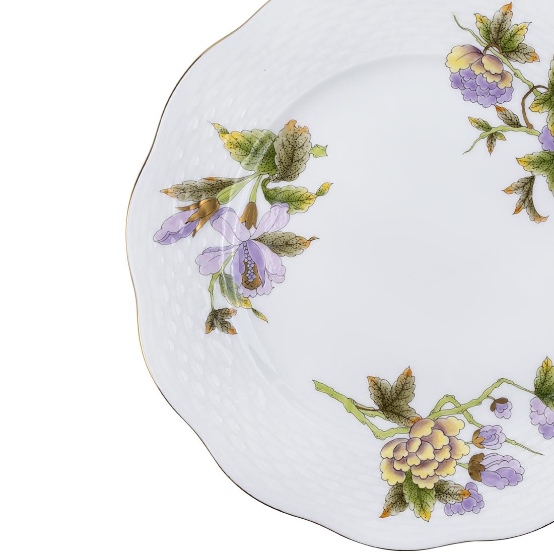 HEREND Dessert Plate 19cm Victoria Lilac Green