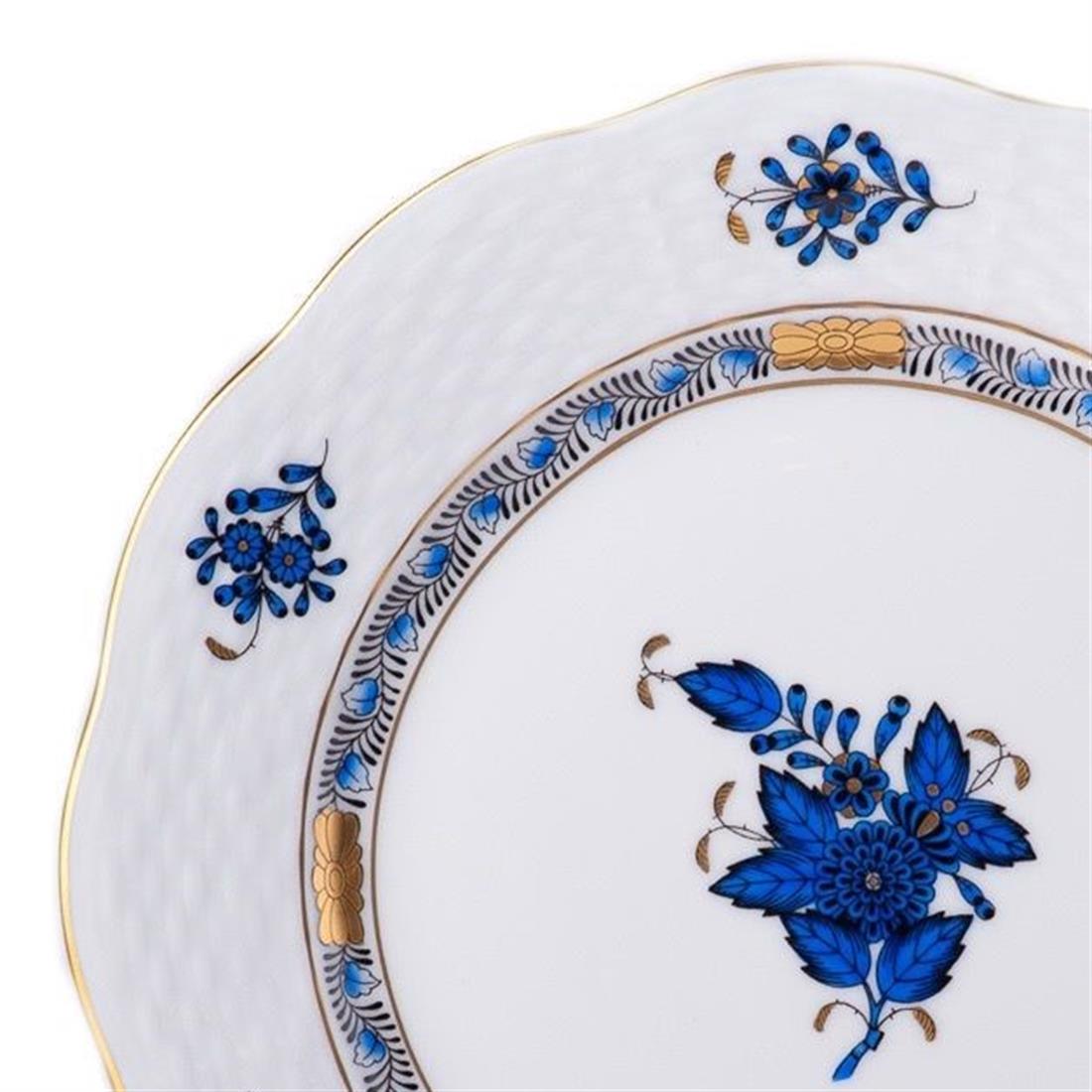 HEREND Pasta Tabağı 21cm Apponyi Buket Mavi
