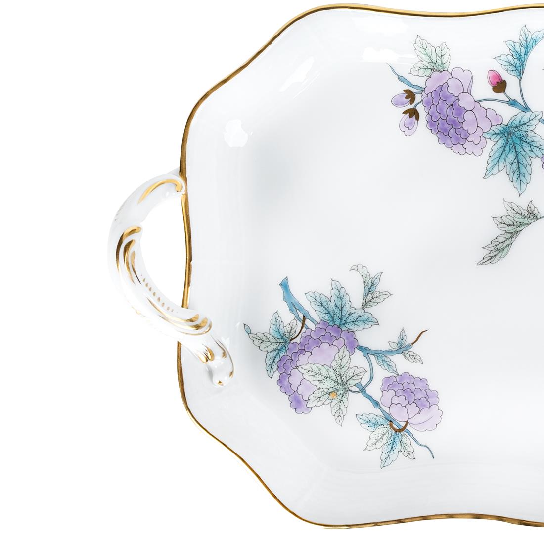 HEREND Tepsi Dikdörtgen 27cm Victoria Lila Turkuaz