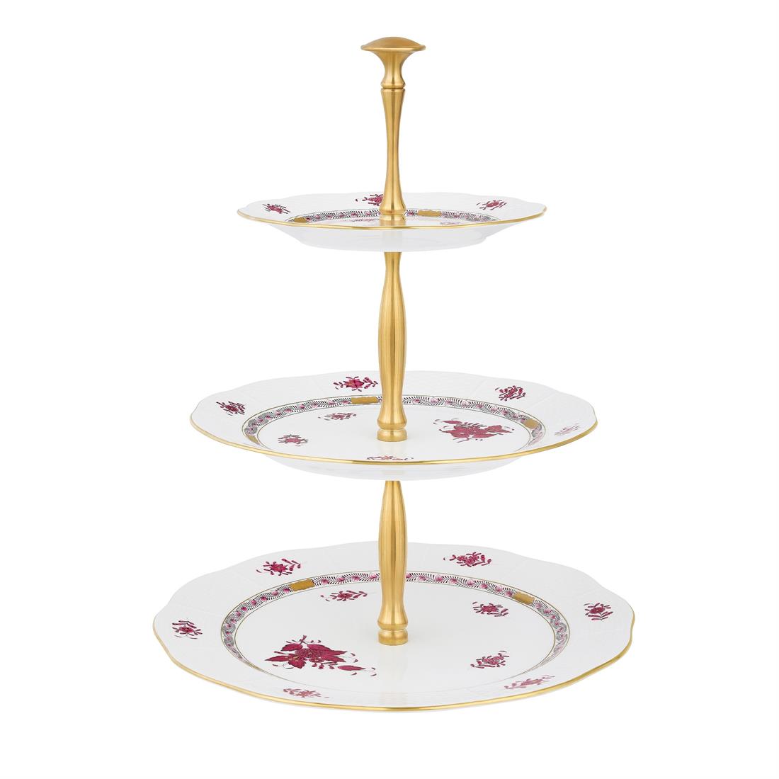 HEREND Üç Katlı Servislik Apponyi Pembe