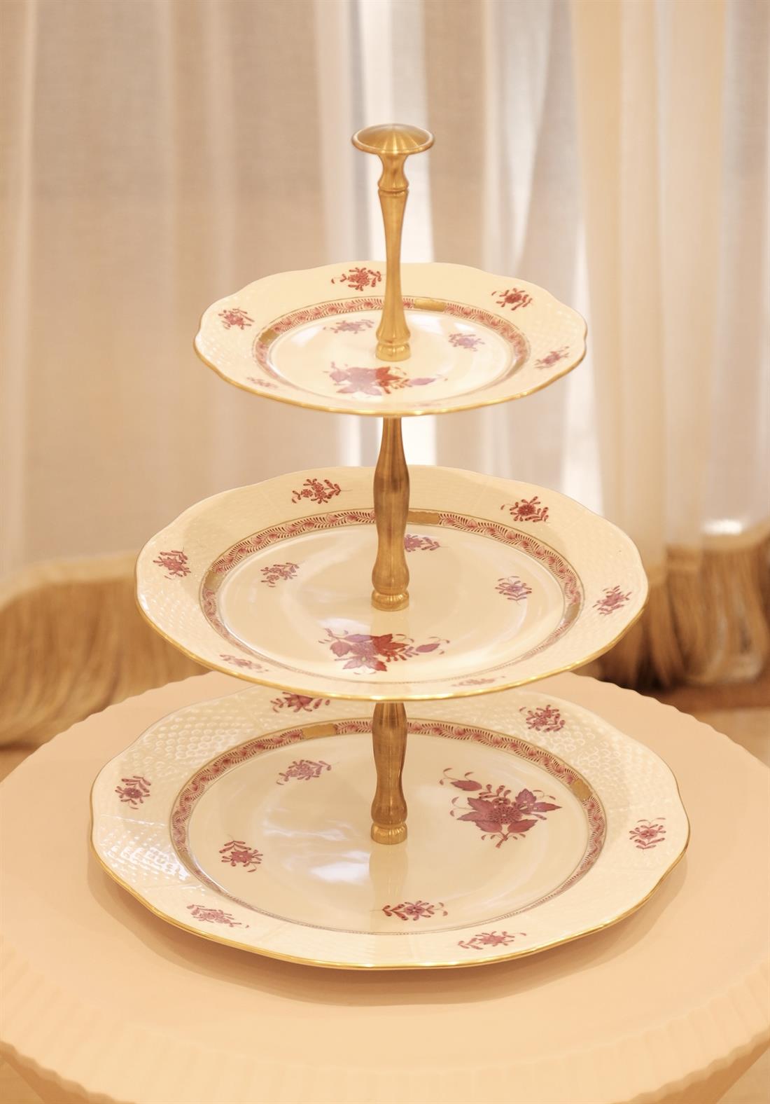 HEREND Üç Katlı Servislik Apponyi Pembe