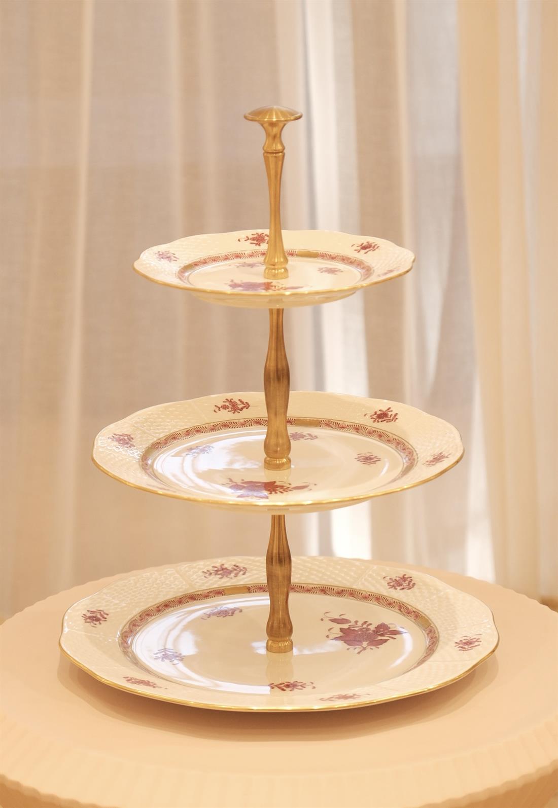 HEREND Üç Katlı Servislik Apponyi Pembe