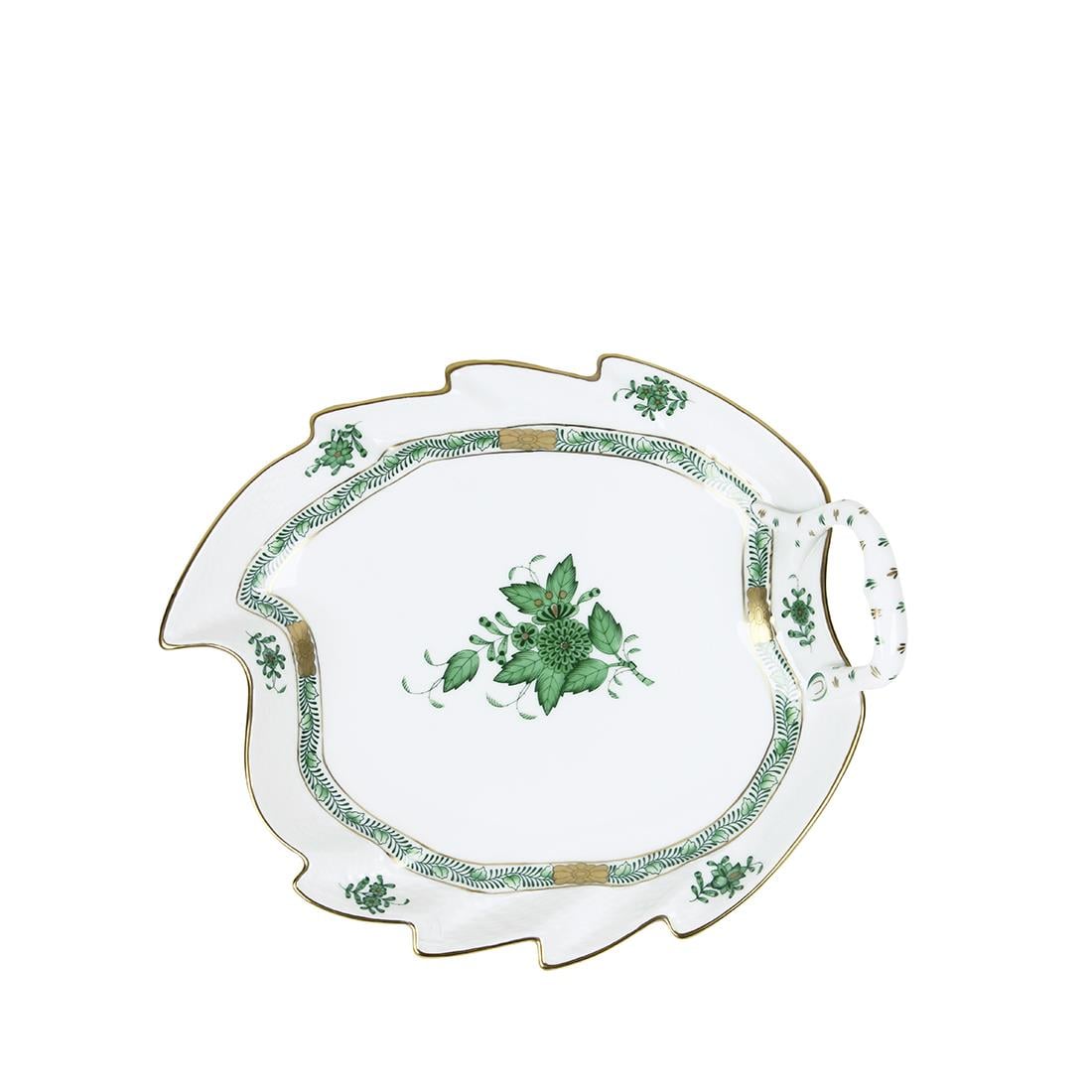 HEREND Yaprak Servislik 24cm Apponyi Yeşil