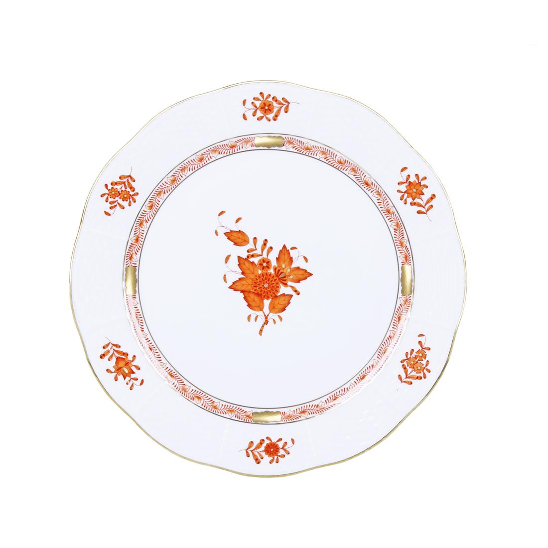 HEREND Yemek Servis Tabağı 25,5cm Apponyi Turuncu