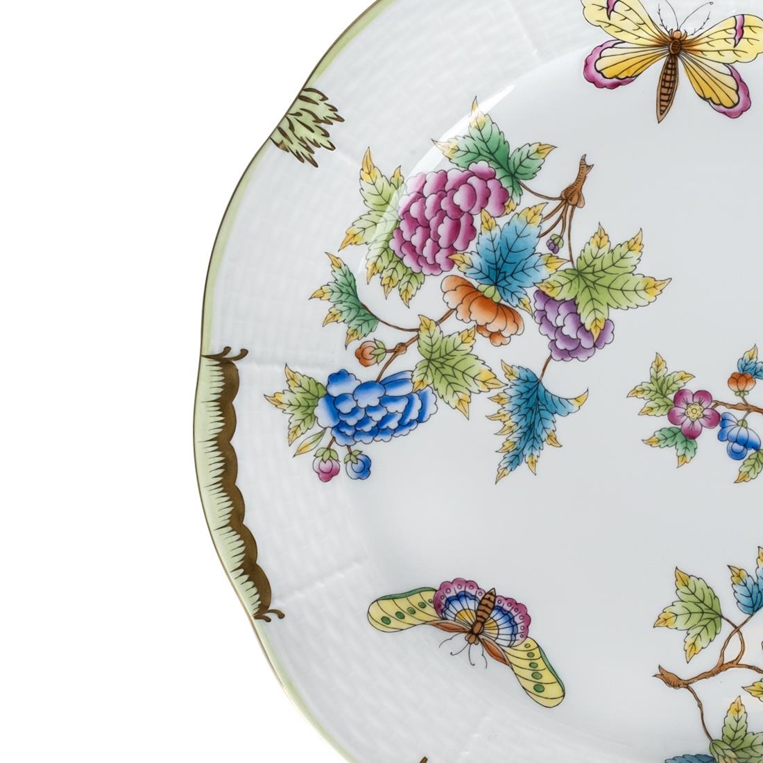 HEREND Yemek Servis Tabağı 25,5cm Queen Victoria Çok Desenli 