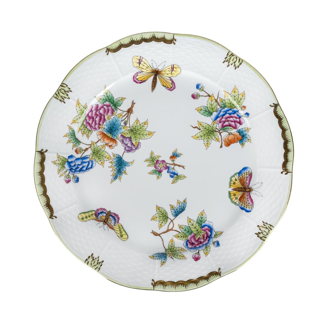 HEREND Yemek Servis Tabağı 25,5cm Queen Victoria Çok Desenli 