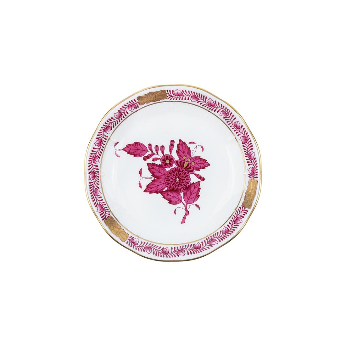 HEREND Round Small Turkish Delight Holder 9,5cm Apponyi Pink