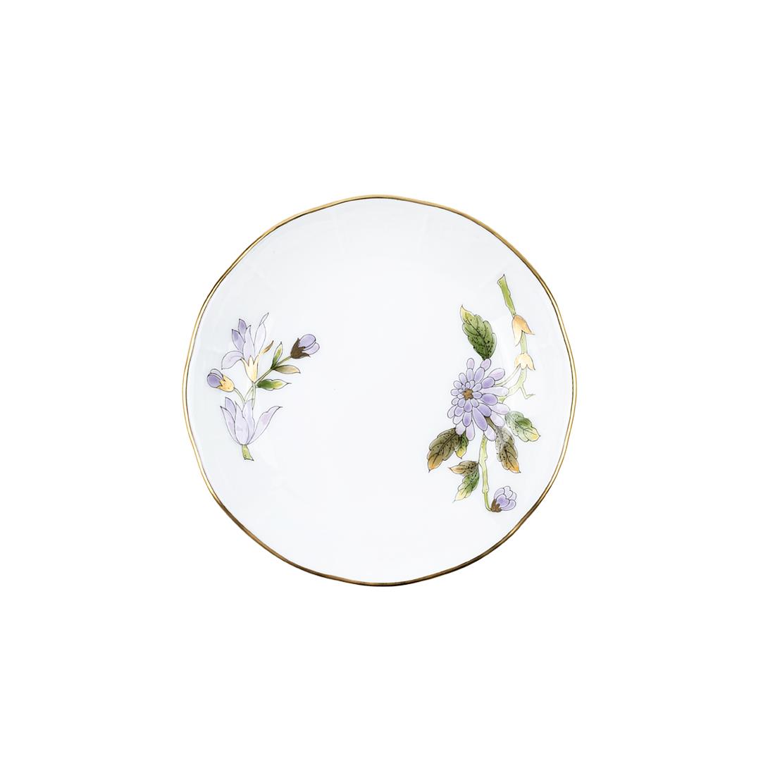 HEREND Yuvarlak Küçük Lokumluk 9,5cm Victoria Lila Yeşil
