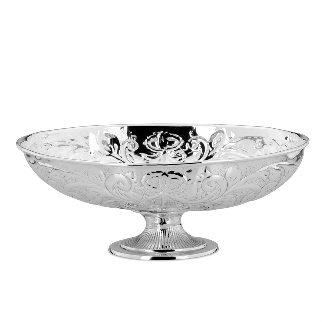 HERMANN BAUER 39cm Kalem İşi Ayaklı Oval Şekerlik