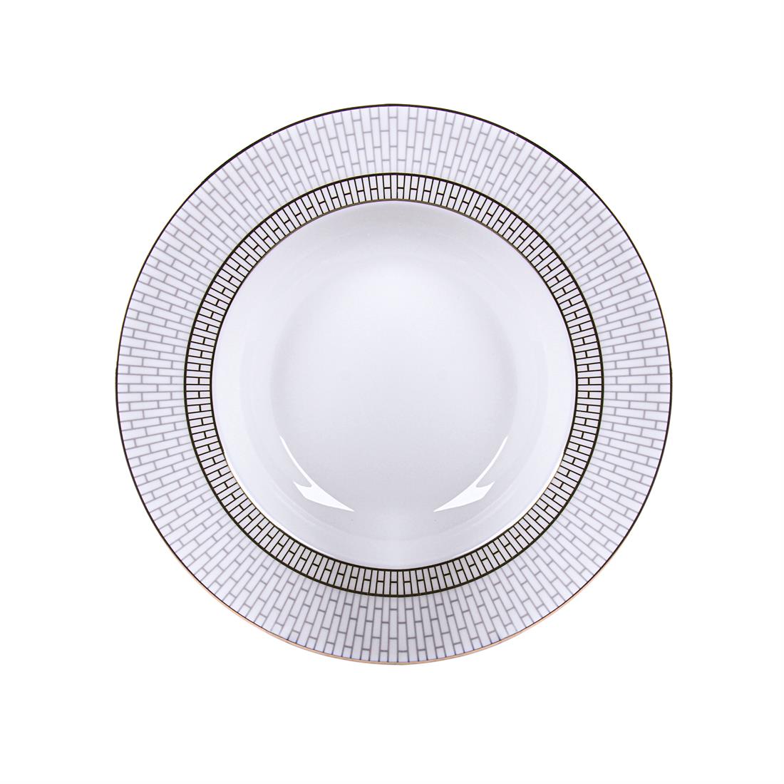 IMPERIAL PORCELAIN 18 Parça Yemek Servis Takımı Salamandra Gray