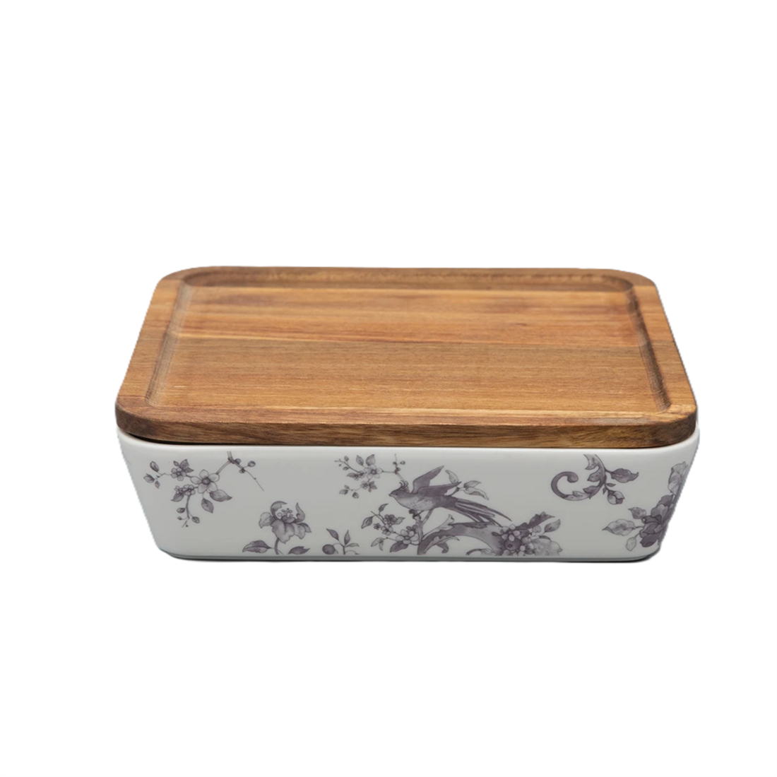 IMPERIAL PORCELAIN Ahşap Kapaklı Kare2li Pişirme Seti 22.5cm Monplaisir