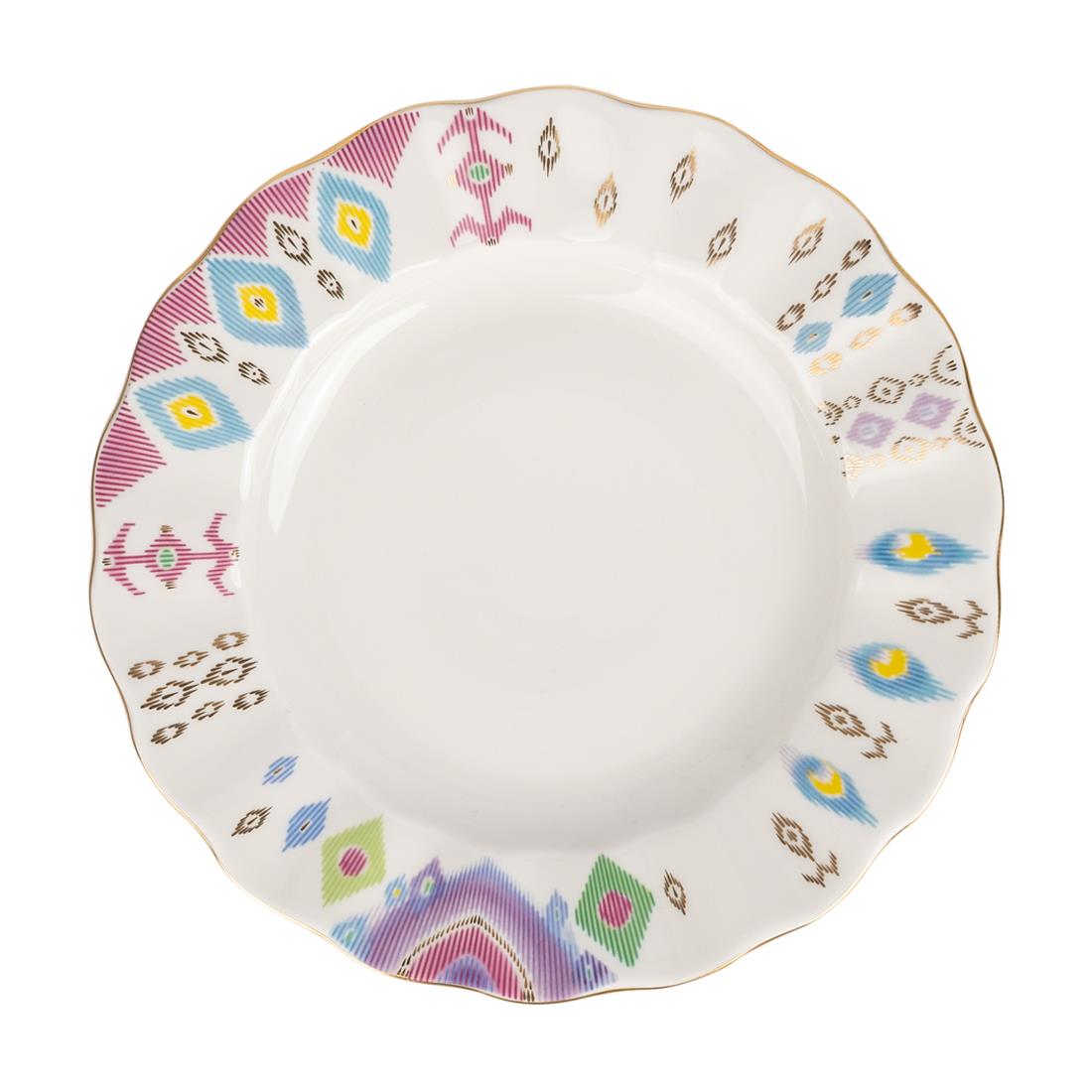 IMPERIAL PORCELAIN Savoury Platter 24 cm Peacock Feather