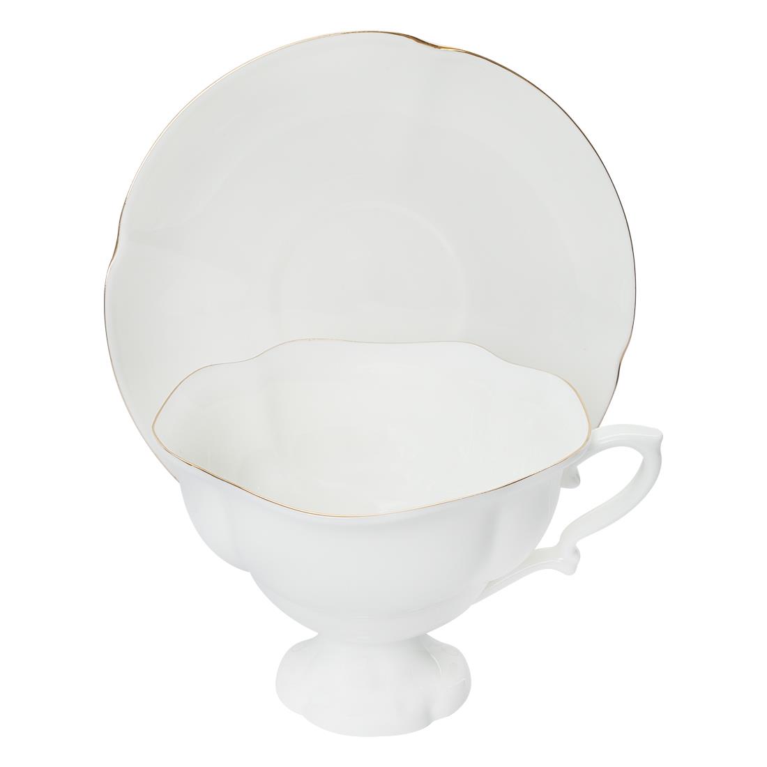 IMPERIAL PORCELAIN Çay Fincanı 220 ml Ayaklı Golden ribbon