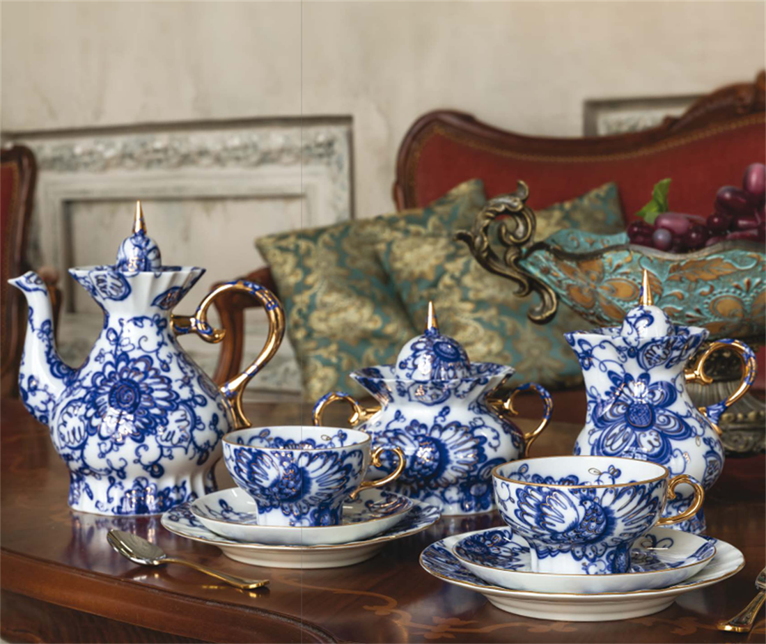 IMPERIAL PORCELAIN Çay Fincanı 230 ml & Pasta Tabağı 18 cm Trio SINGING GARDEN