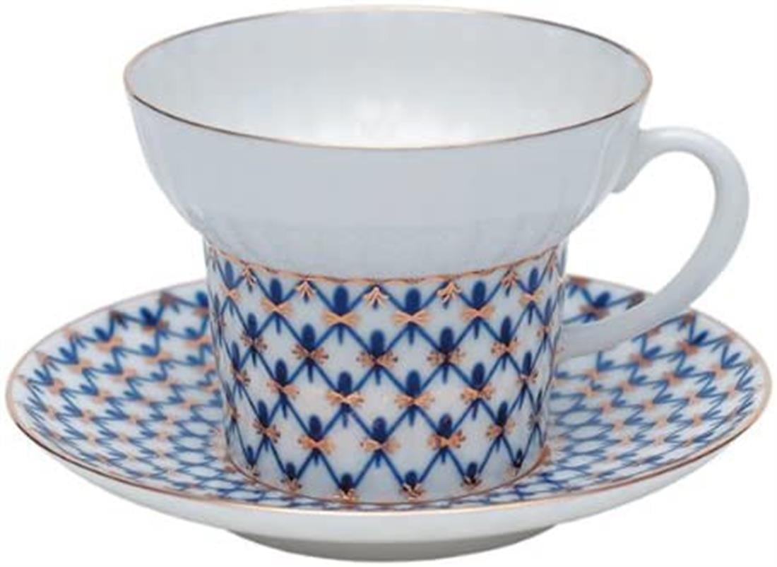 IMPERIAL PORCELAIN Çay Seti 6 kişilik 20 Parça Wave Cobalt Net Mavi