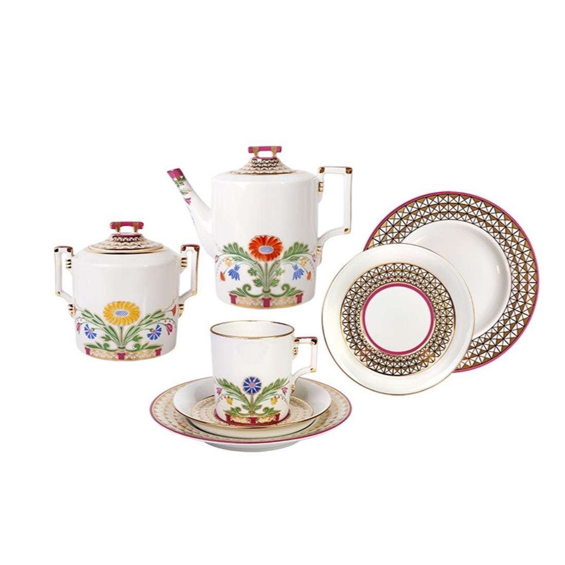 IMPERIAL PORCELAIN Çay Seti 6 kişilik 20 Parça HERALDIC MOSCOW