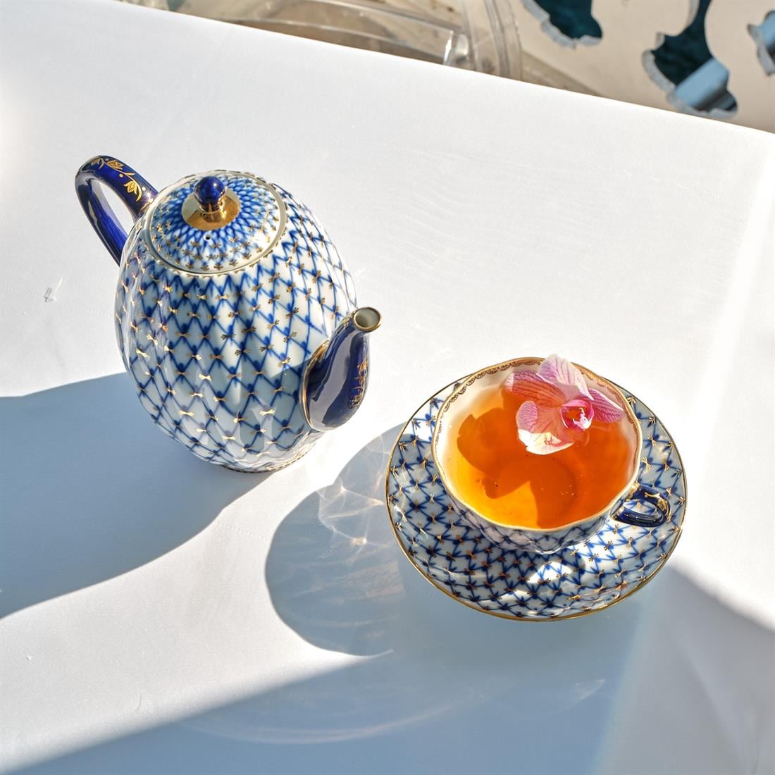 IMPERIAL PORCELAIN Çaydanlık 1200ml Cobalt net Mavi