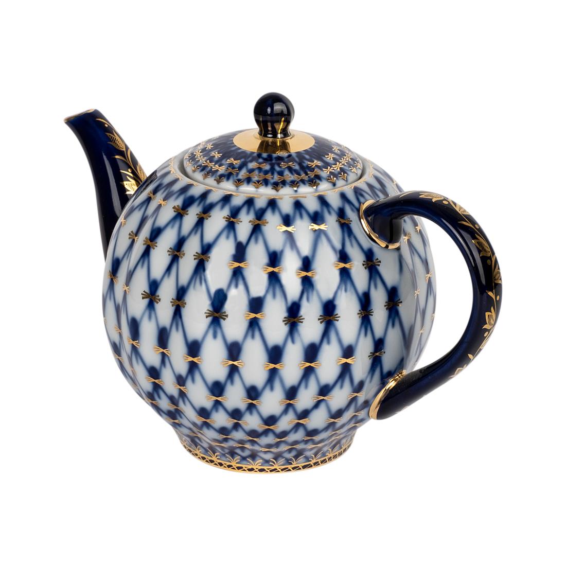 IMPERIAL PORCELAIN Çaydanlık 600 ml Cobalt net Mavi