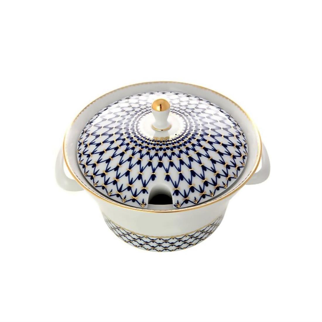 IMPERIAL PORCELAIN Çorba Ve Yemek Sunumluk Cobalt net Mavi