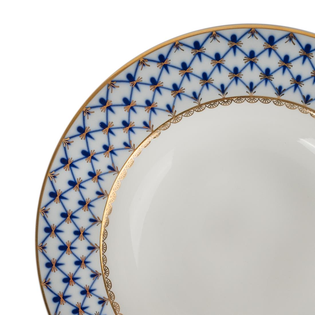 IMPERIAL PORCELAIN Çukur Tabak 22,5 cm Cobalt net Mavi