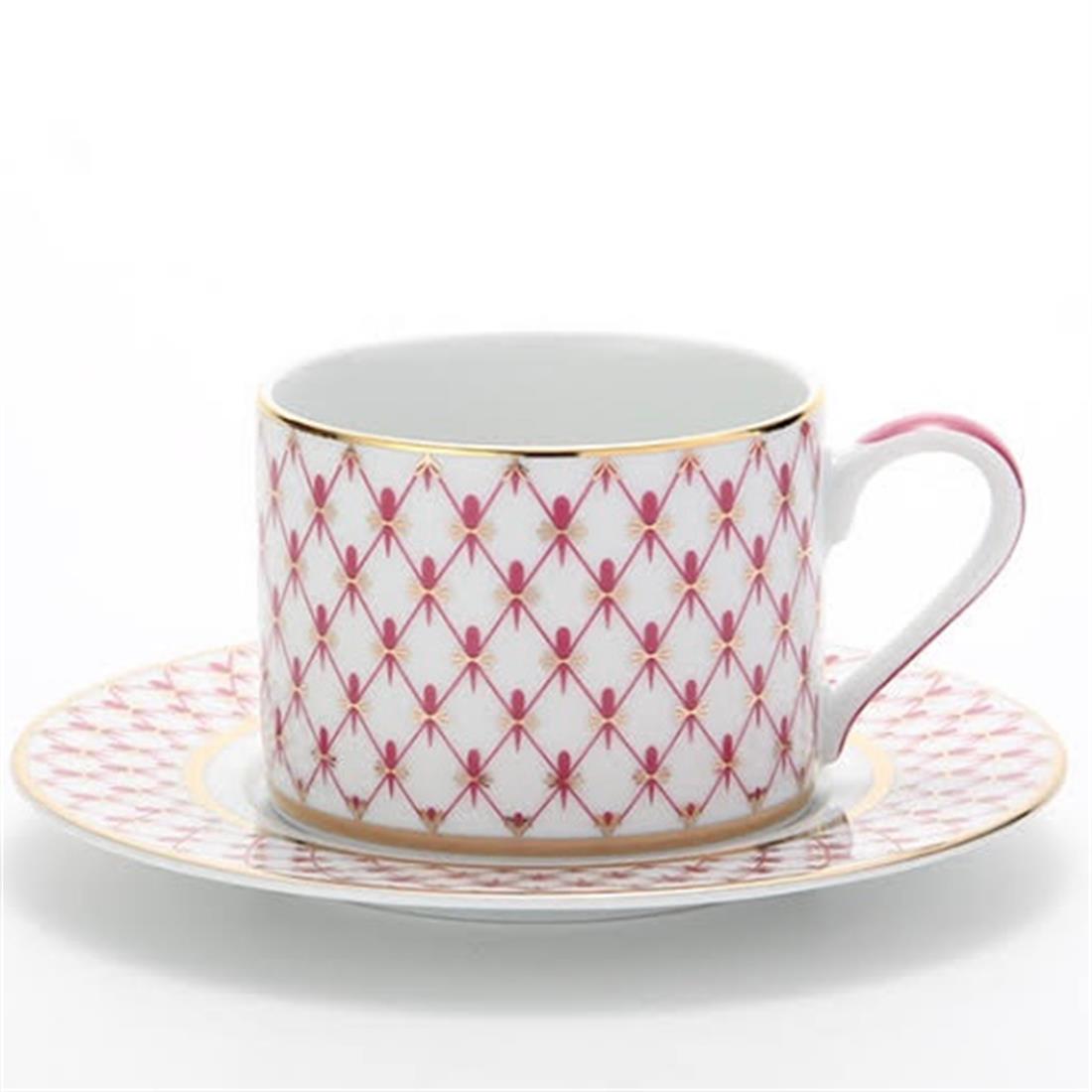 IMPERIAL PORCELAIN Teapot Cup Set Gift Set Net-blues Pink