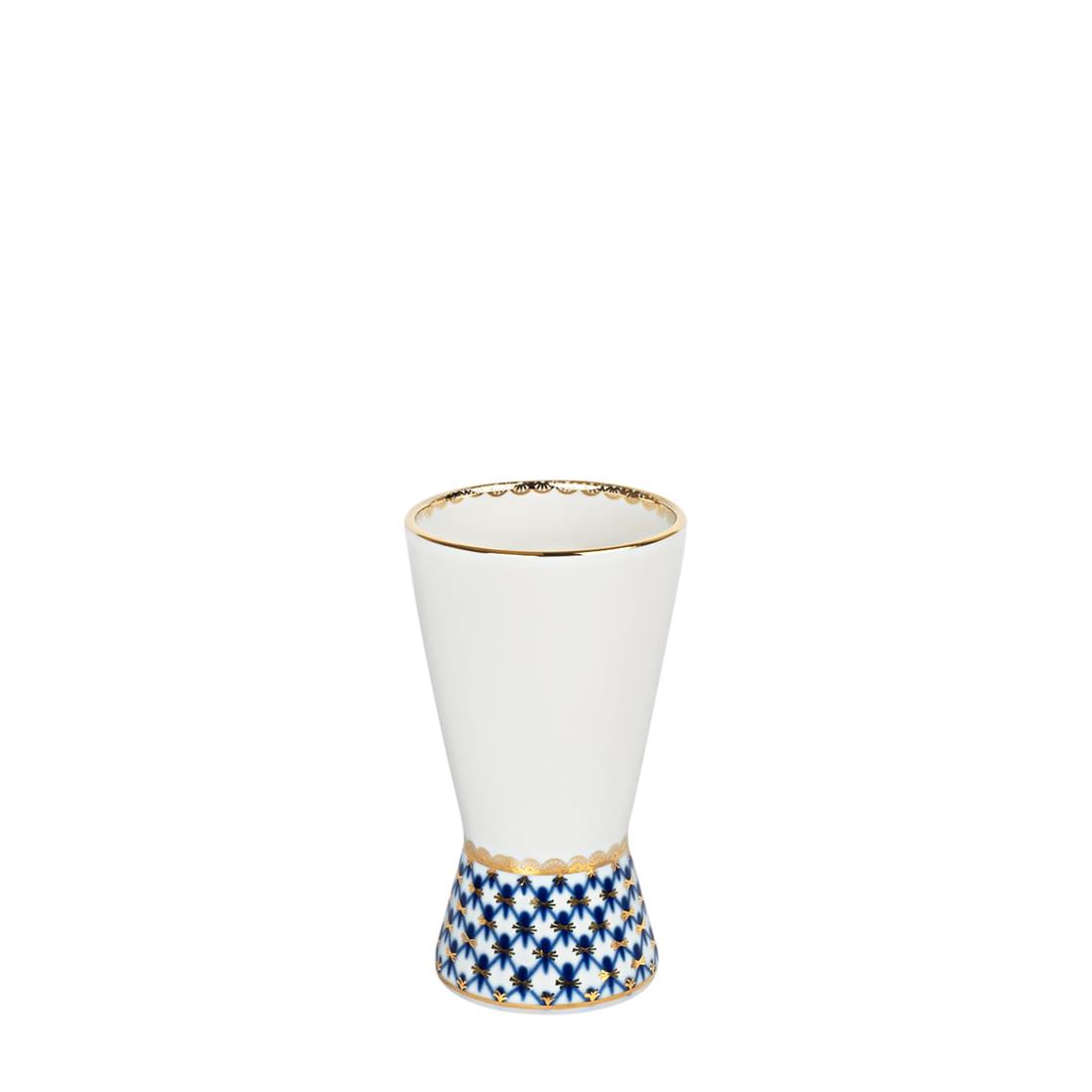 IMPERIAL PORCELAIN İnce Küçük Vazo Cobalt net Mavi