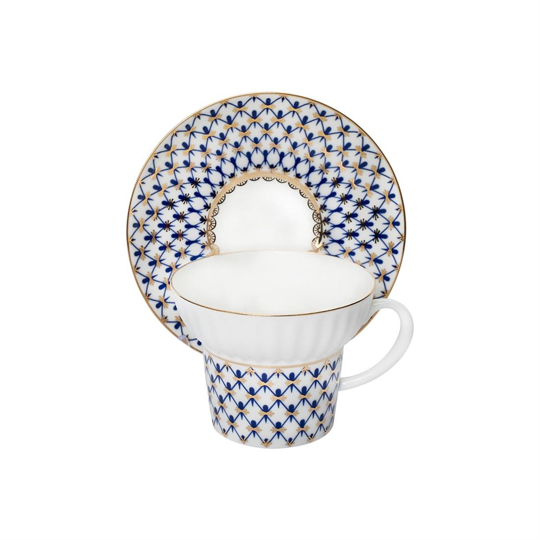 IMPERIAL PORCELAIN Kahve Fincanı 155 ml Wave Cobalt net Mavi