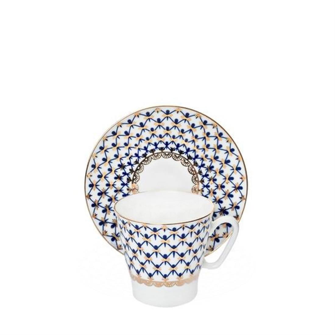 IMPERIAL PORCELAIN Kahve Fincanı 80 ml Cobalt net Mavi