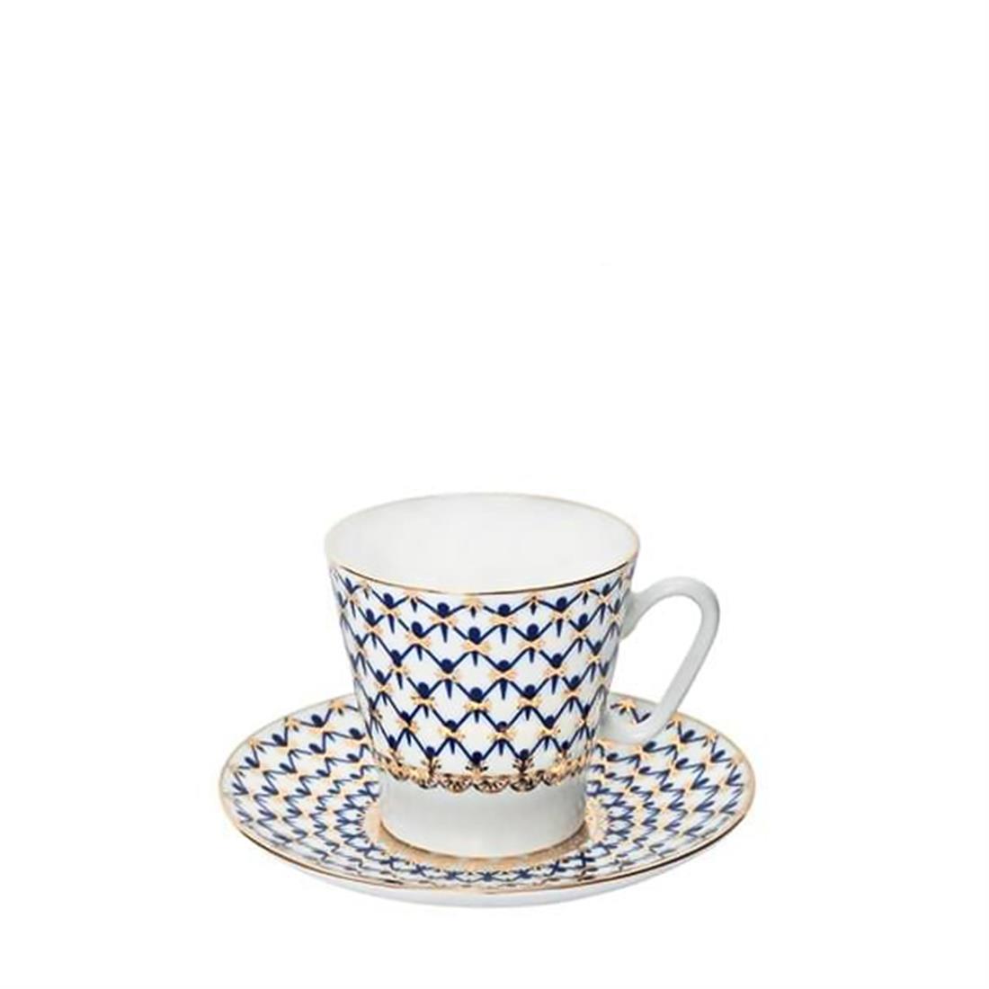 IMPERIAL PORCELAIN Kahve Fincanı 80 ml Cobalt net Mavi