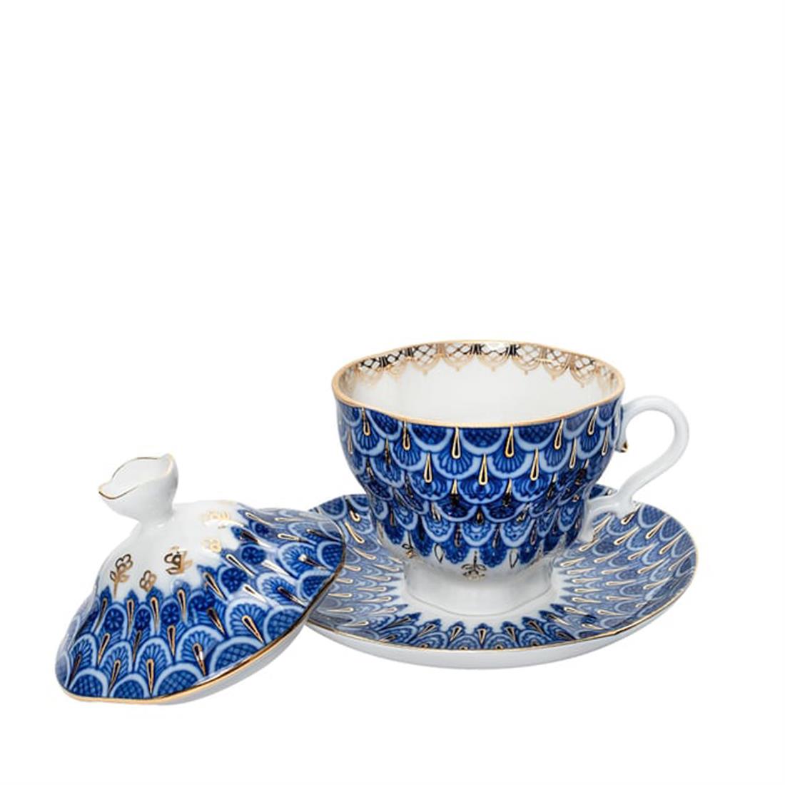 IMPERIAL PORCELAIN Kapaklı Çay Fincanı 250 ml Forget-me-not