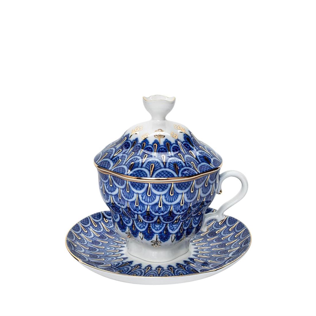 IMPERIAL PORCELAIN Kapaklı Çay Fincanı 250 ml Forget-me-not