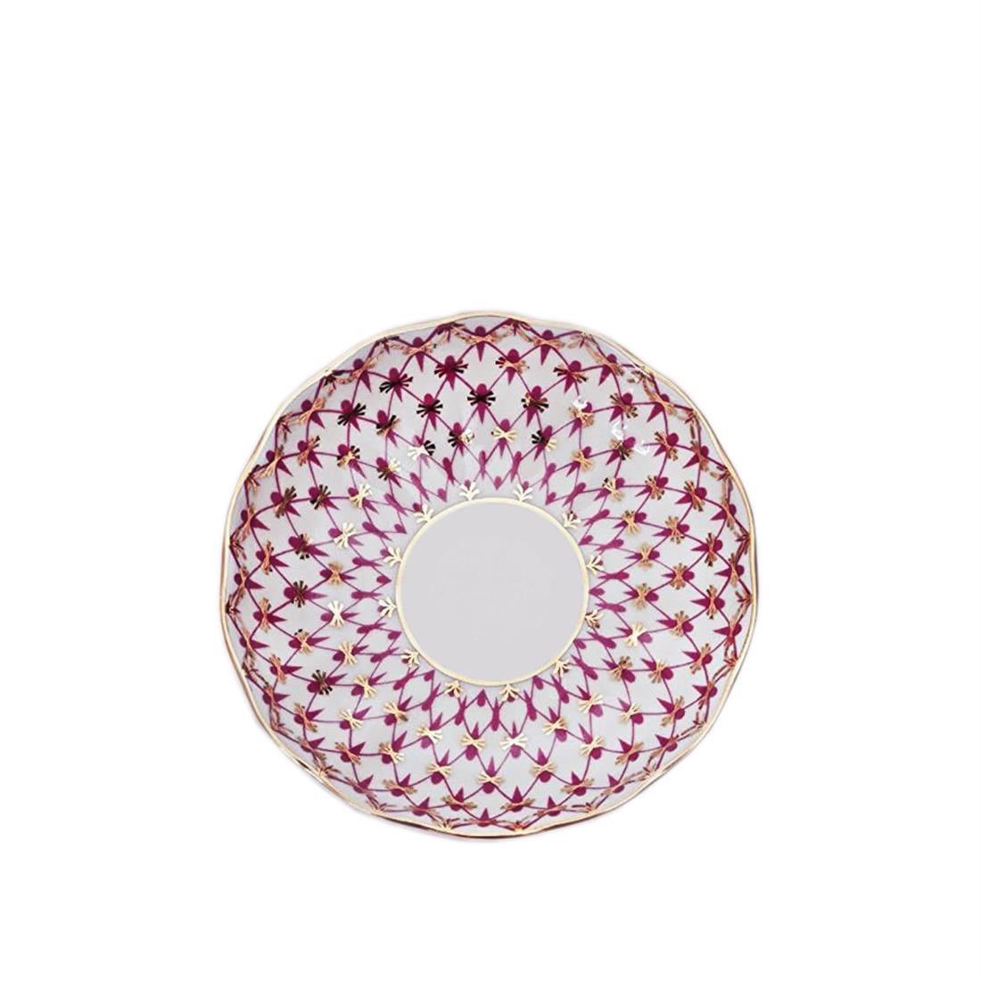 IMPERIAL PORCELAIN Lokumluk 10 cm Net-blues Pembe