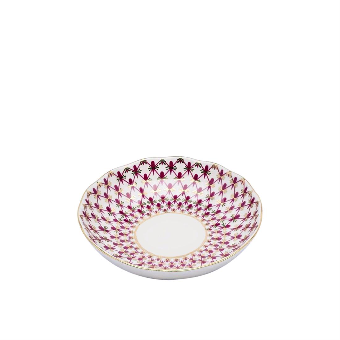 IMPERIAL PORCELAIN Lokumluk 10 cm Net-blues Pembe