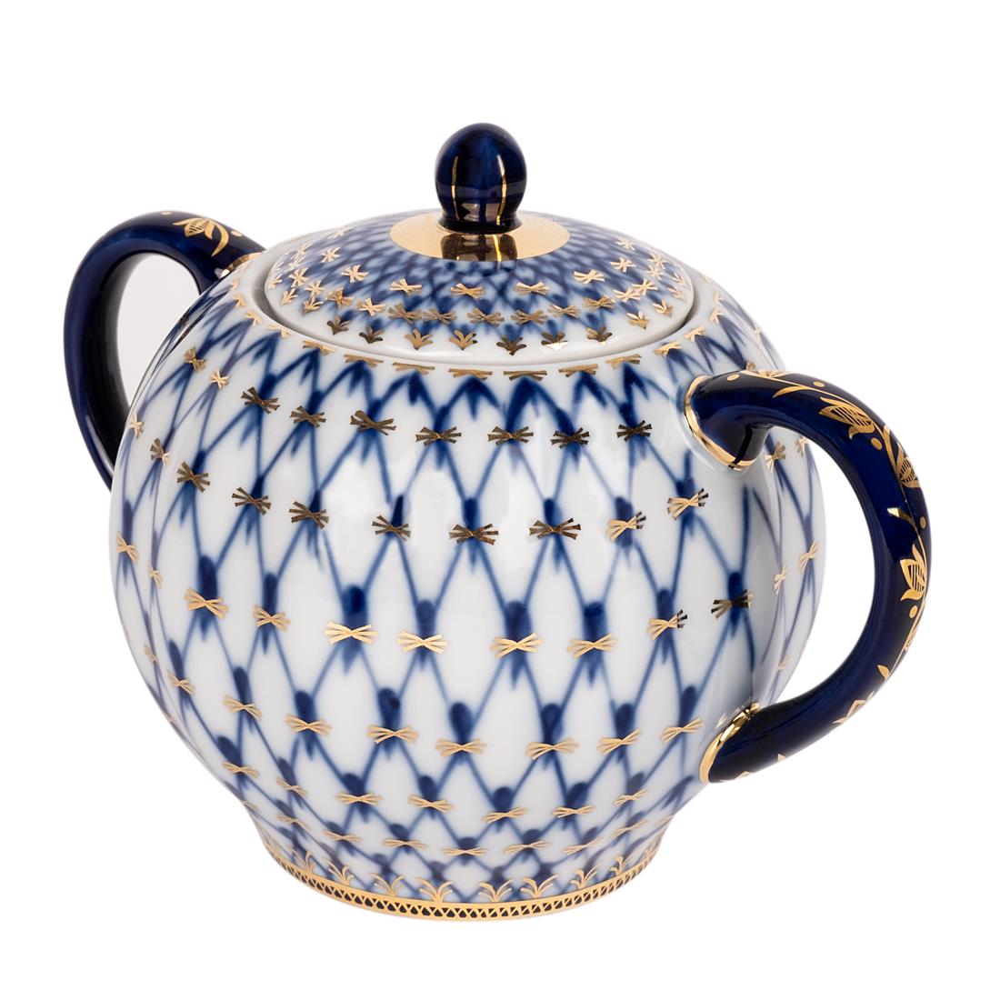 IMPERIAL PORCELAIN Şekerlik Kapaklı 450 ml Cobalt net Mavi