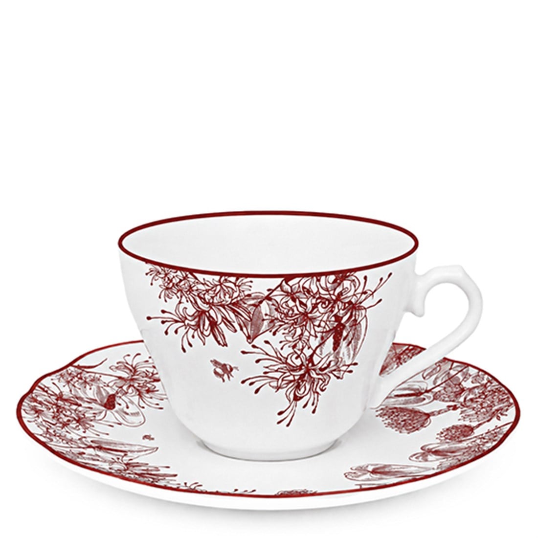 KAHLA Jardin Rouge Kahve Fincanı 180ml & Kahve Tabağı 15cm