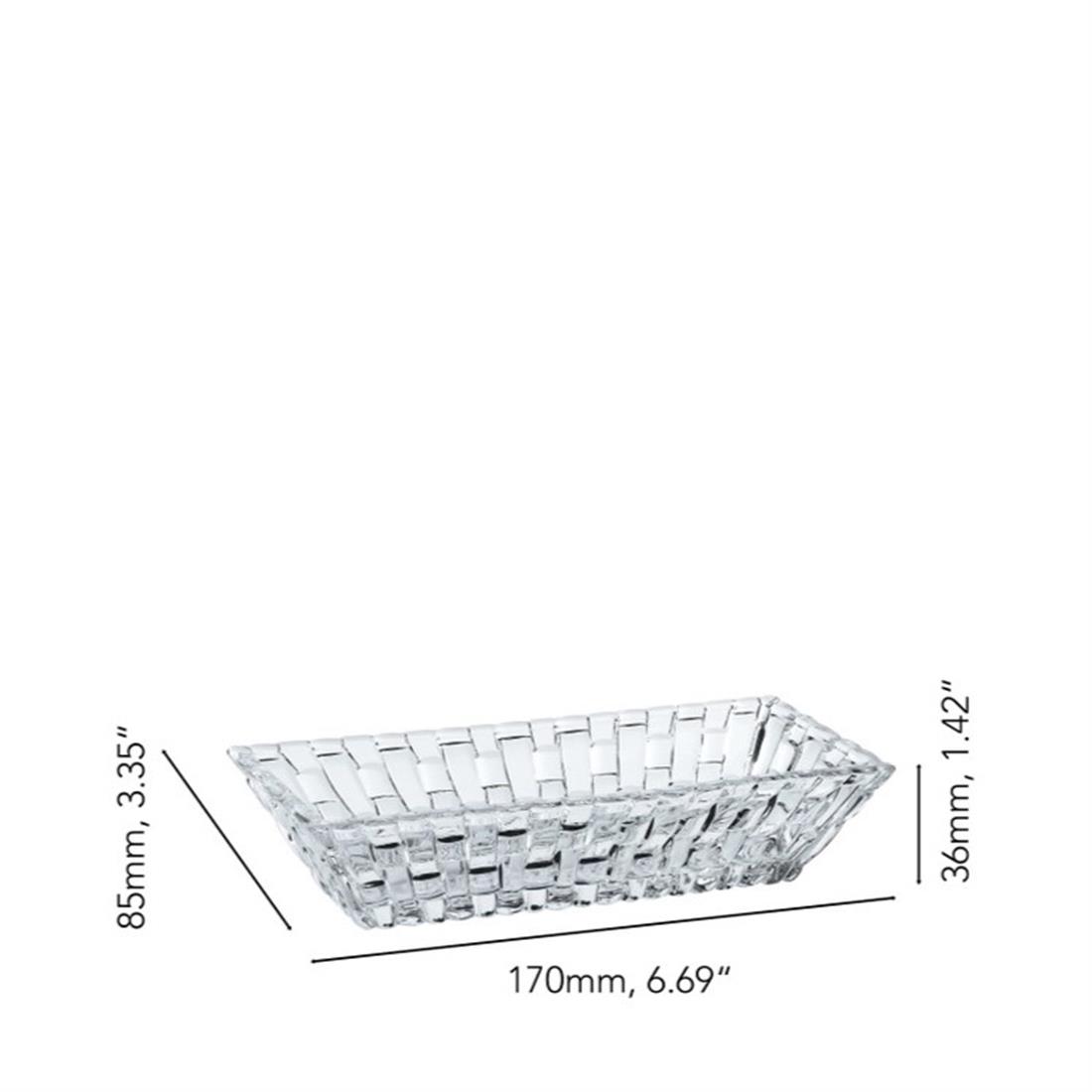 NACHTMANN Kase Dikdörtgen 17cm 2li Set Bossa Nova Şeffaf