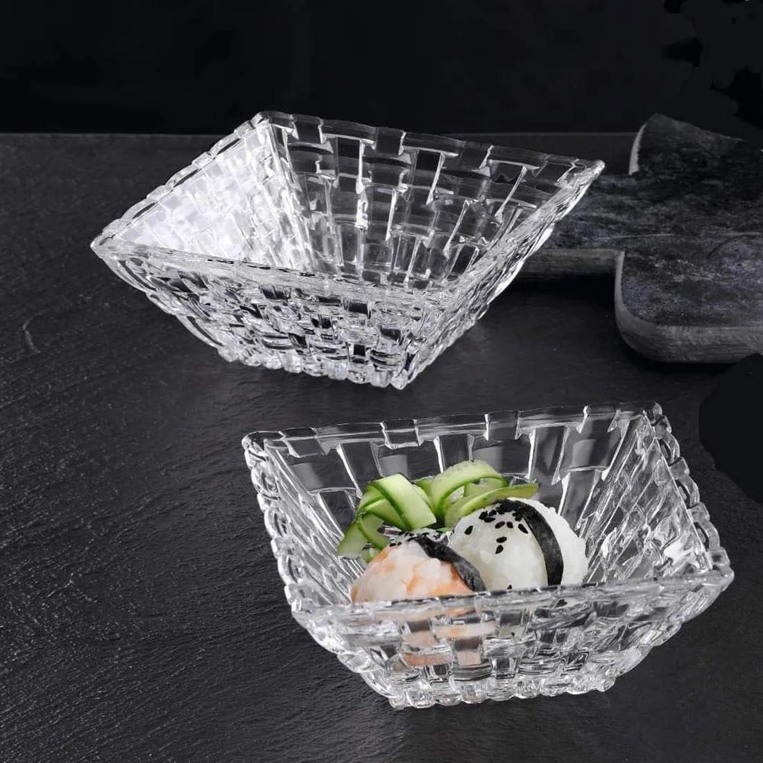 NACHTMANN Bowl Square 12cm Set of 2 Bossa Nova Transparent