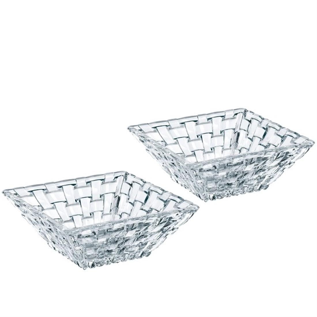 NACHTMANN Bowl Square 12cm Set of 2 Bossa Nova Transparent