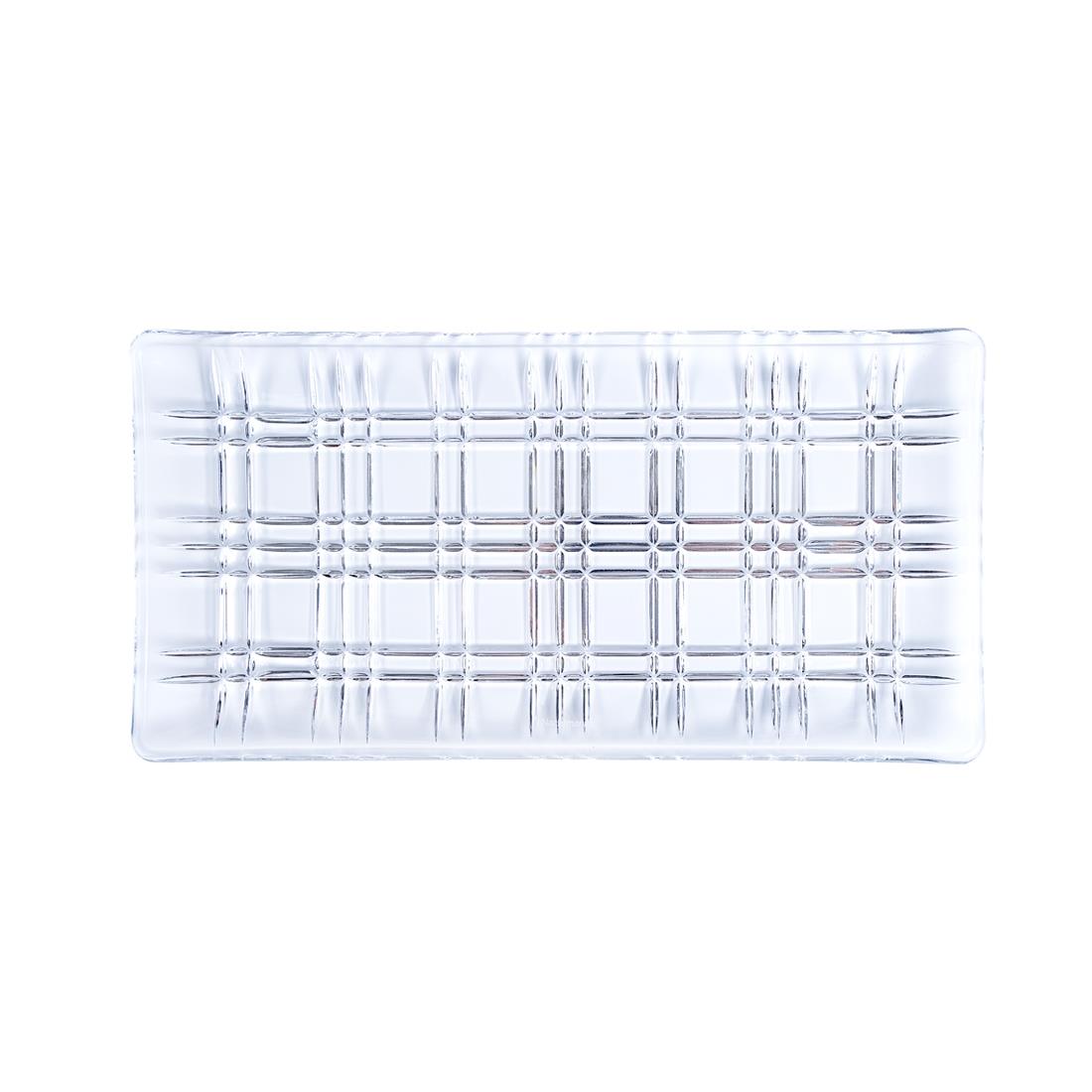 NACHTMANN Serving Plate Rectangle 28cm Single Square Transparent
