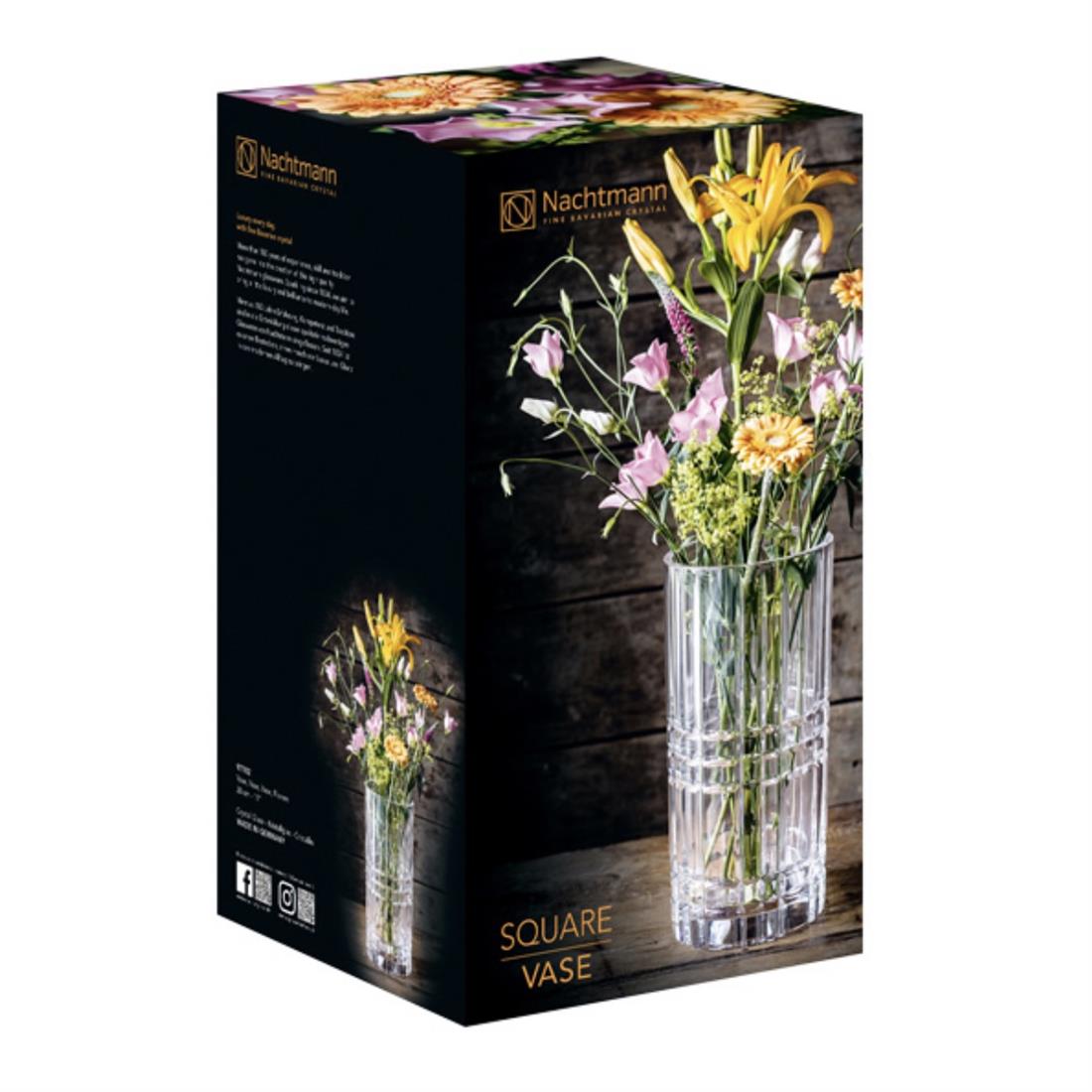 NACHTMANN Vazo 27cm Tekli Square Şeffaf