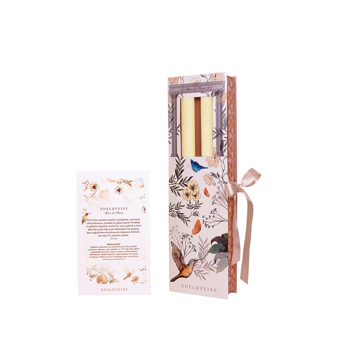 Rêve De Brillant 2lı Gold  Mum Seti