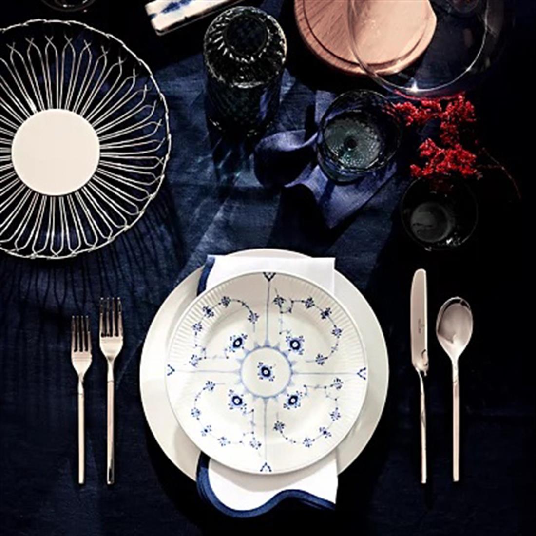 ROYAL COPENHAGEN Ekmek Tabağı 12 cm Blue Fluted Plain