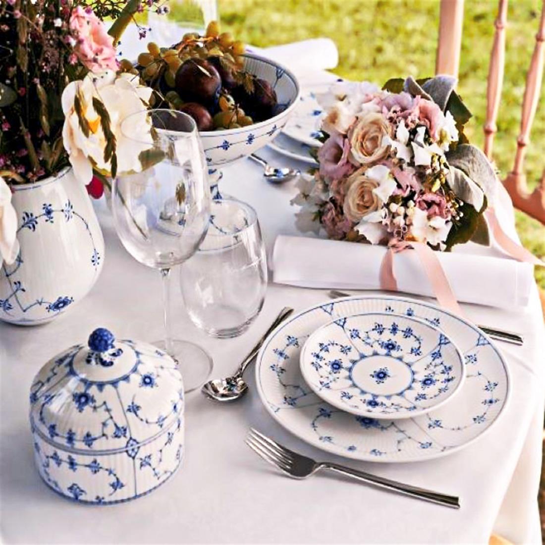 ROYAL COPENHAGEN Pasta Tabağı 15 cm Blue Fluted Plain