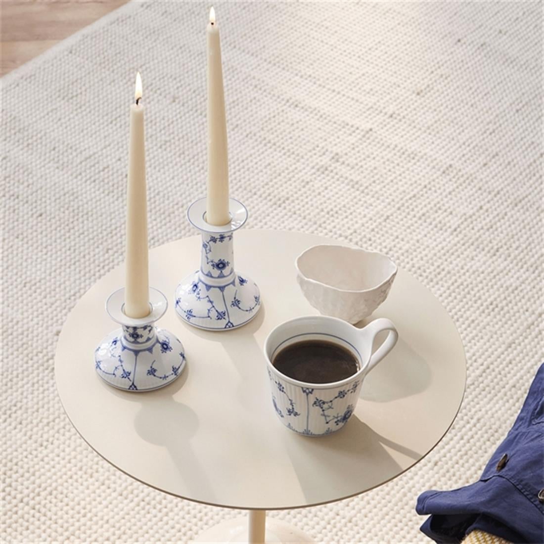 ROYAL COPENHAGEN Şamdan 11,5cm Blue Fluted Plain