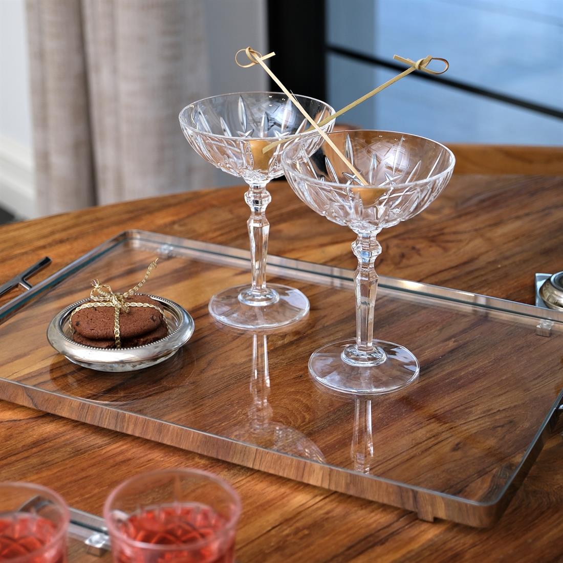 Rêve De Cristal 39cm Silver Tepsi