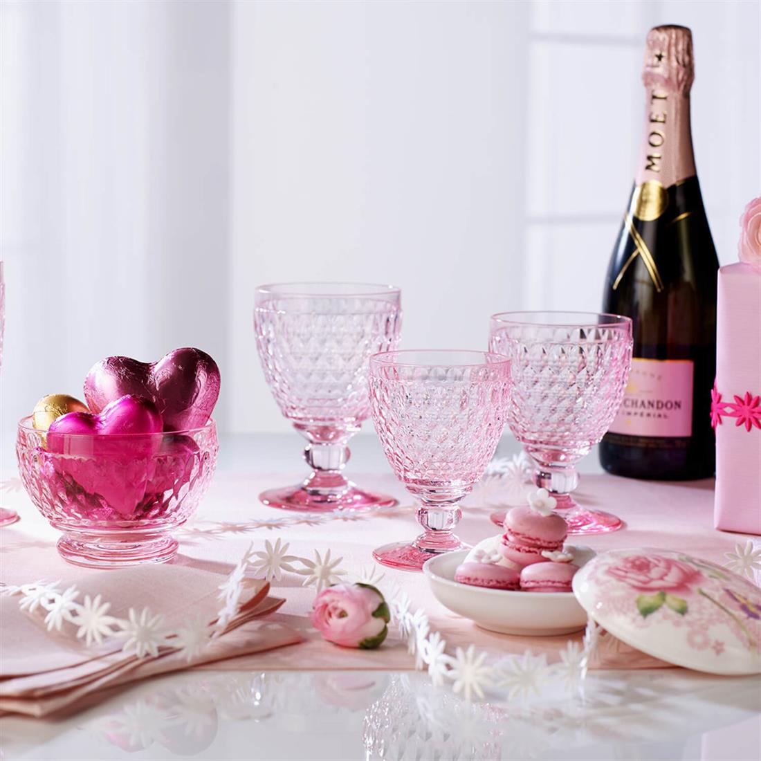 VILLEROY BOCH Beyaz Şarap Kadehi 120mm Pembe BOSTON COLOURED