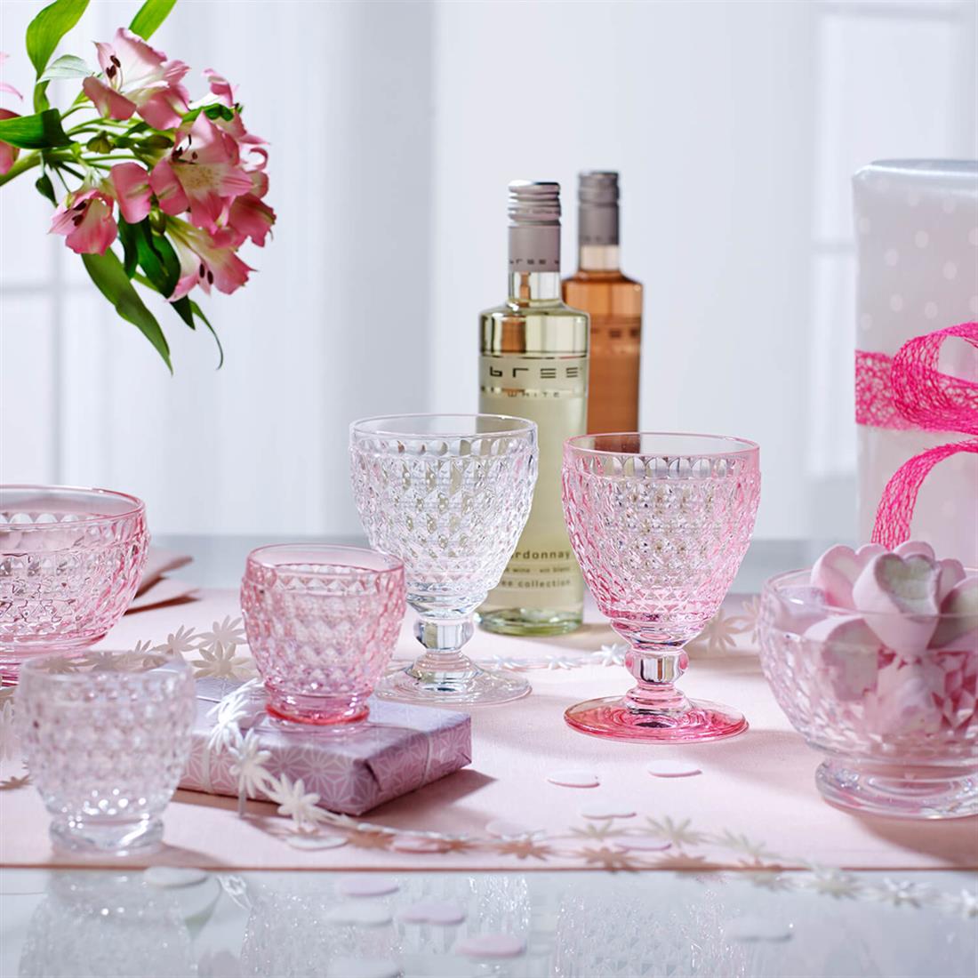 VILLEROY BOCH Beyaz Şarap Kadehi 120mm Pembe BOSTON COLOURED