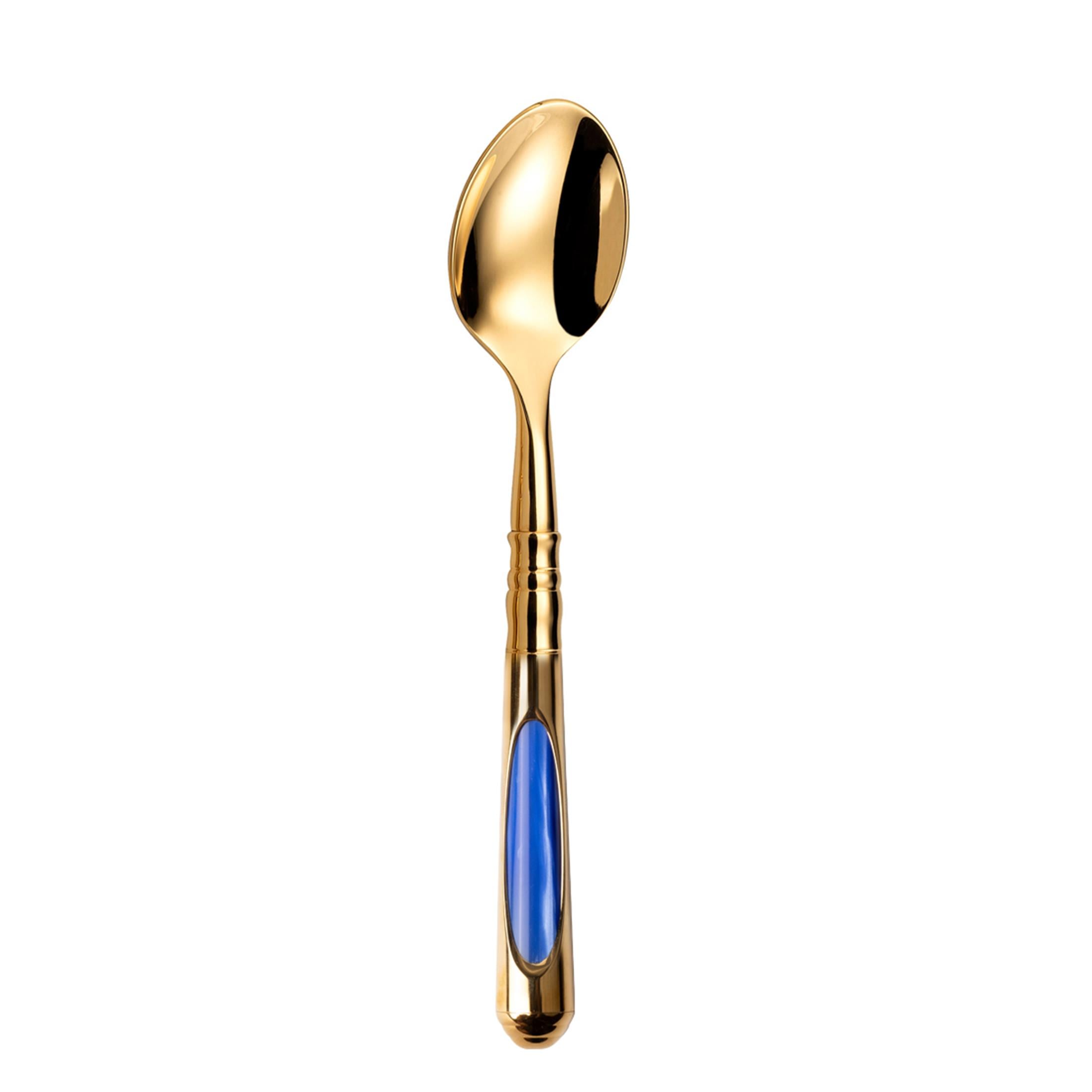 CAPDECO DESSERT SPOON CERES OF GOLD Nacre Bleu